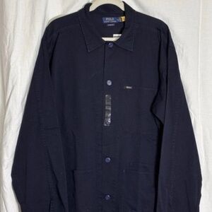 Polo Ralph Lauren Utility Chore Shirt Jacket Navy Blue Button Men’s XL NWT $198
